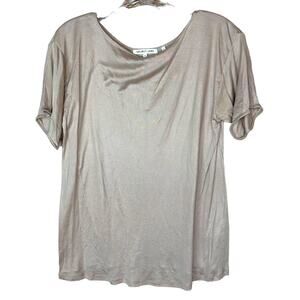 Helmut Lang 100% Silk Neutral Beige Stone